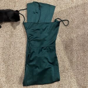 Windsor Deep Green Spaghetti Strap Dress